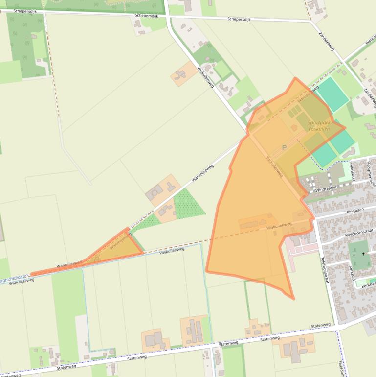 Kaart van postcodegebied 5428GT.