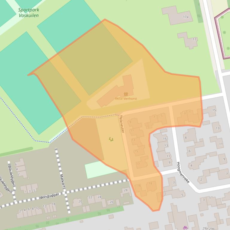 Kaart van postcodegebied 5428LJ.