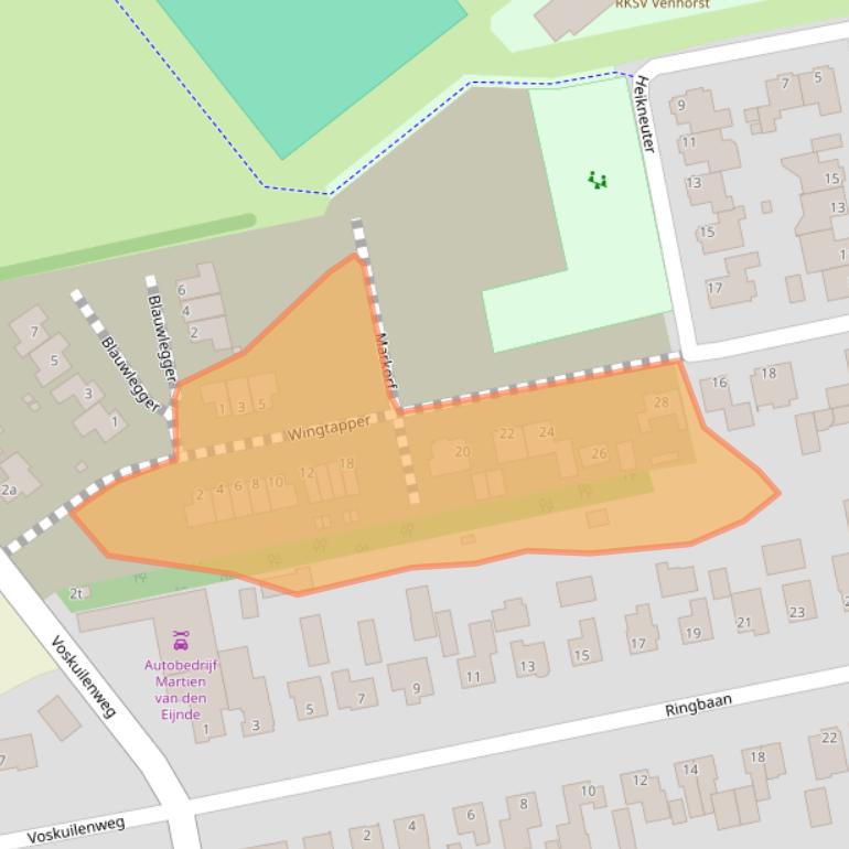 Kaart van postcodegebied 5428LK.