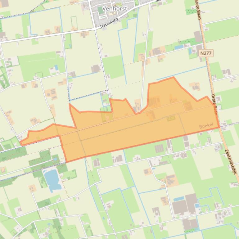 Kaart van postcodegebied 5428NA.