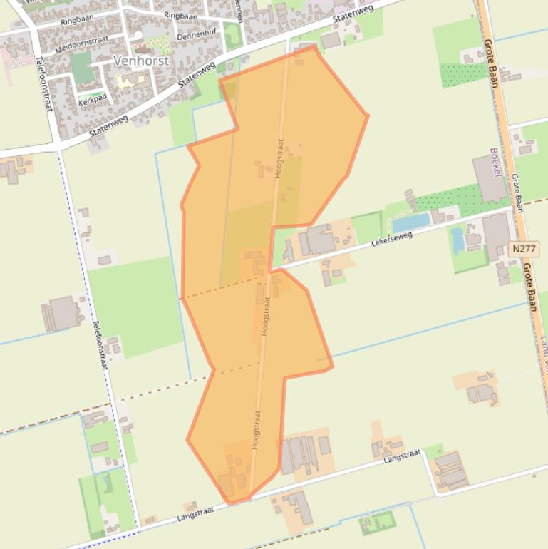 Kaart van postcodegebied 5428NE.