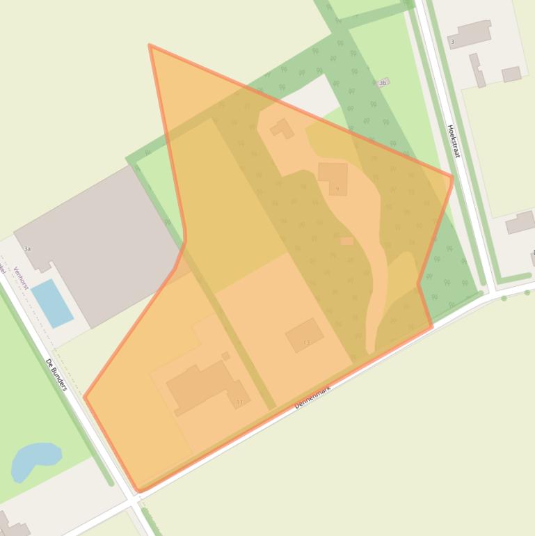 Kaart van postcodegebied 5428NG.