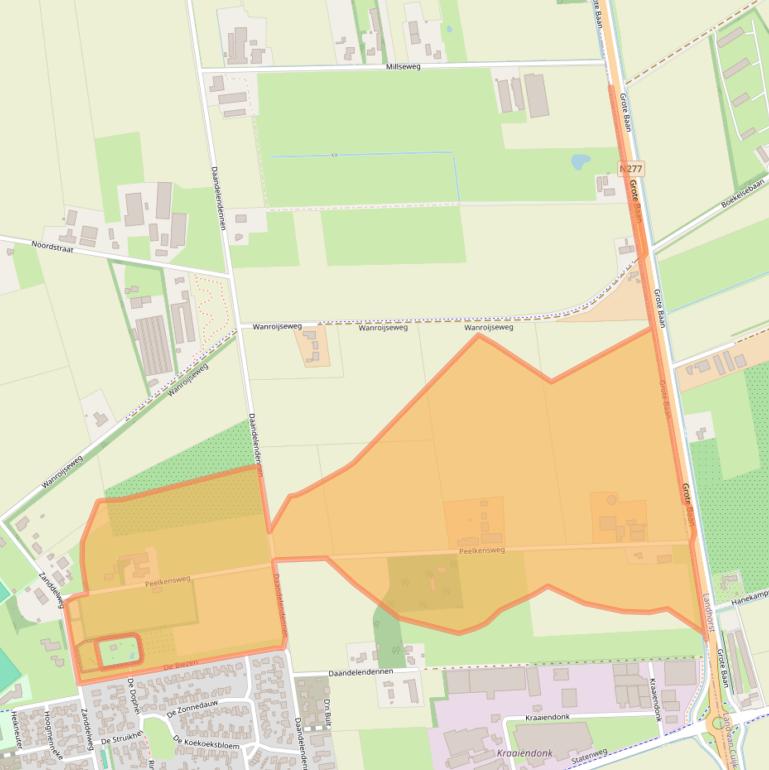 Kaart van postcodegebied 5428NM.