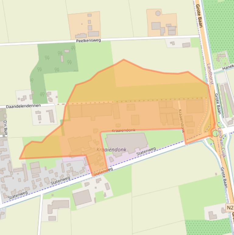 Kaart van postcodegebied 5428NZ.