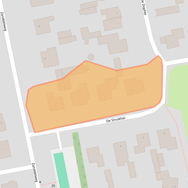 Kaart van postcodegebied 5428PA.