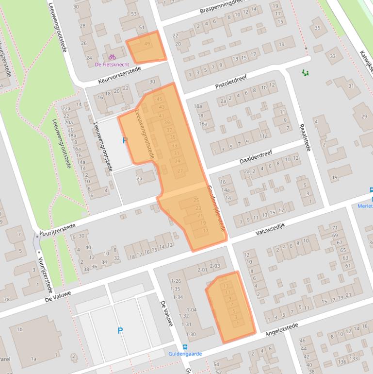 Kaart van postcodegebied 5431AA.
