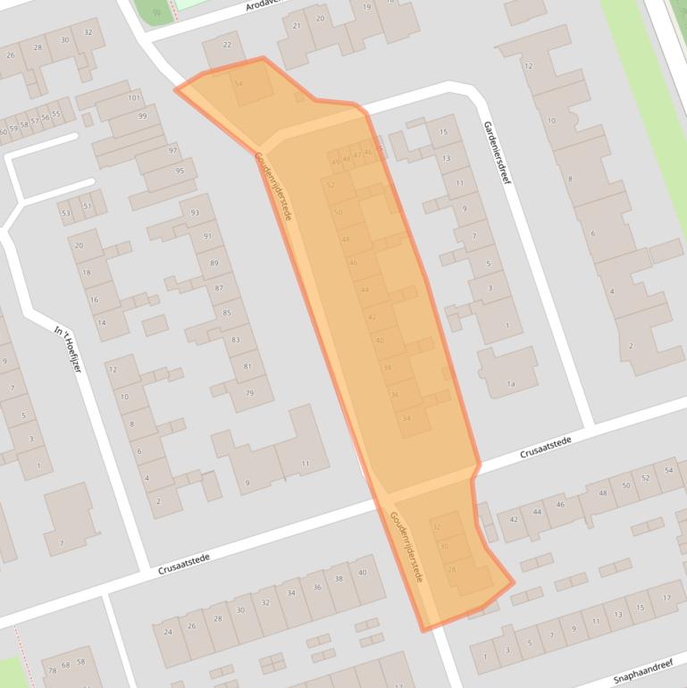 Kaart van postcodegebied 5431AD.