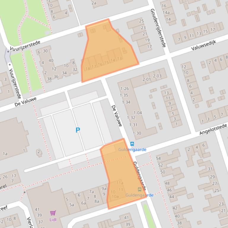 Kaart van postcodegebied 5431AW.