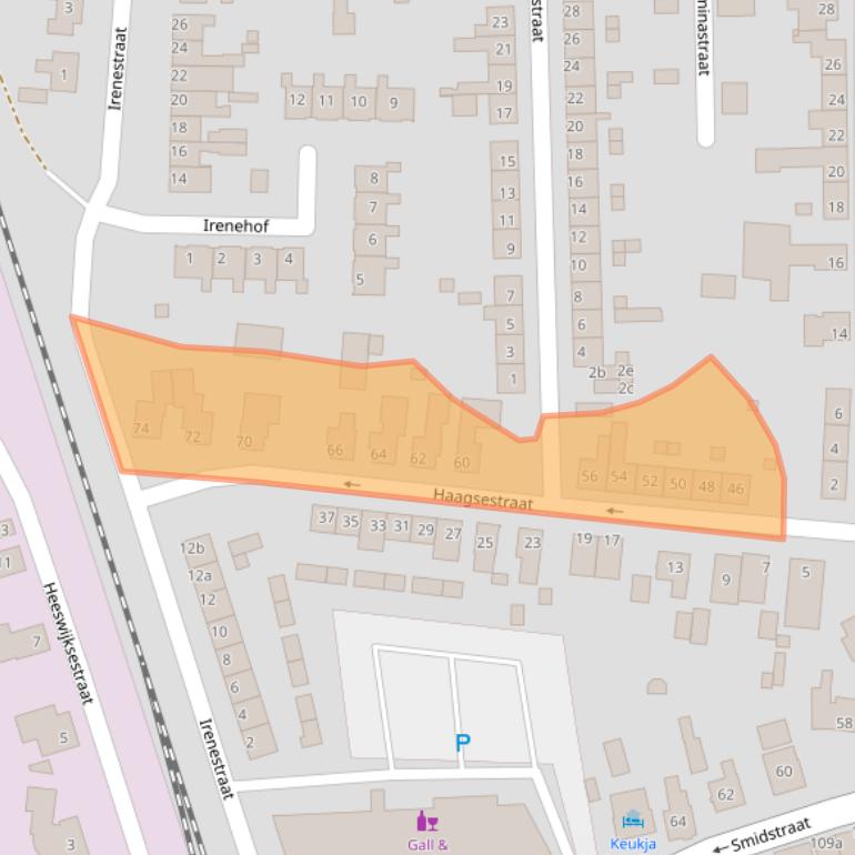 Kaart van postcodegebied 5431BN.