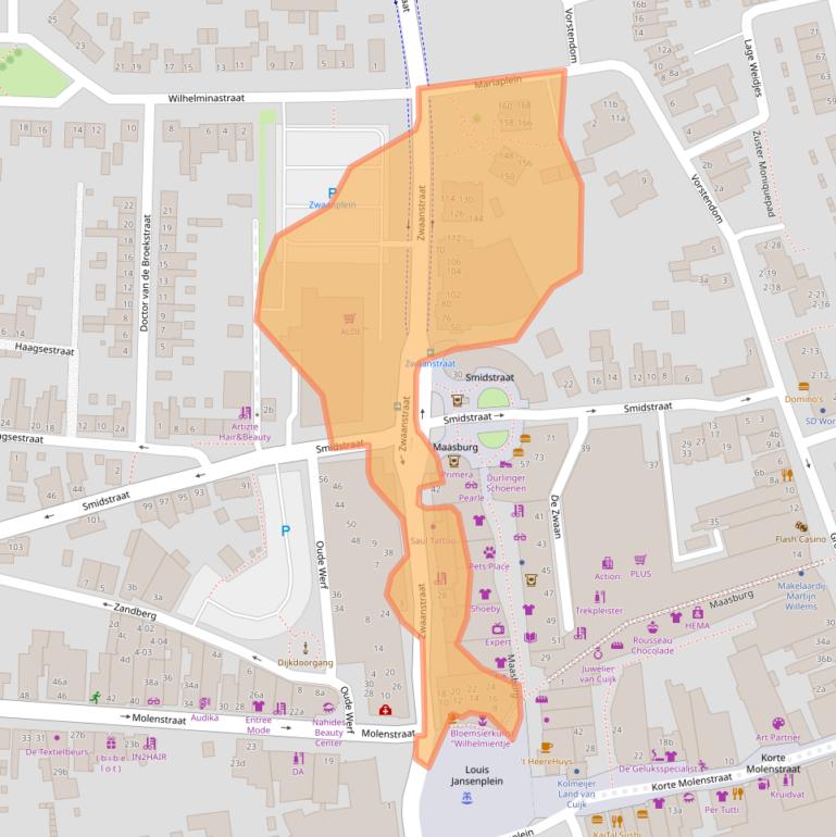 Kaart van postcodegebied 5431BP.