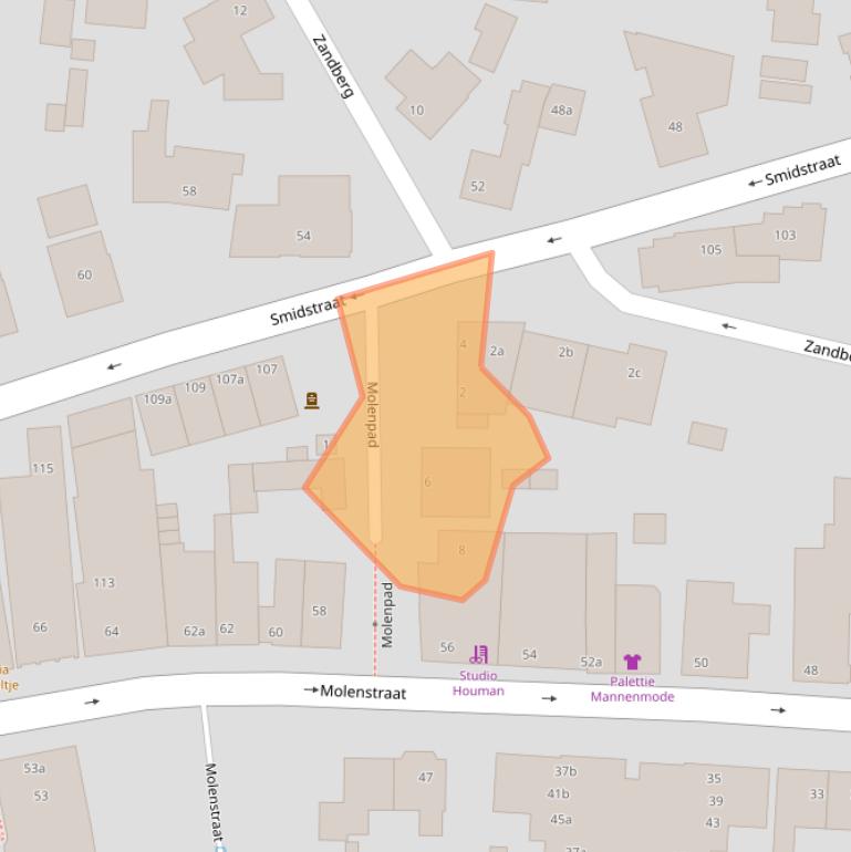 Kaart van postcodegebied 5431BS.