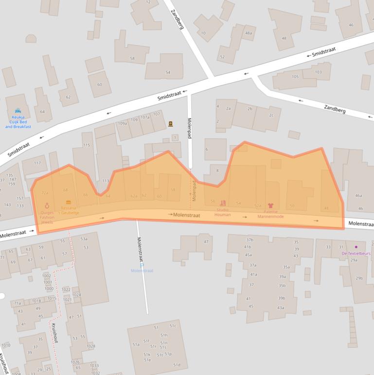 Kaart van postcodegebied 5431BZ.