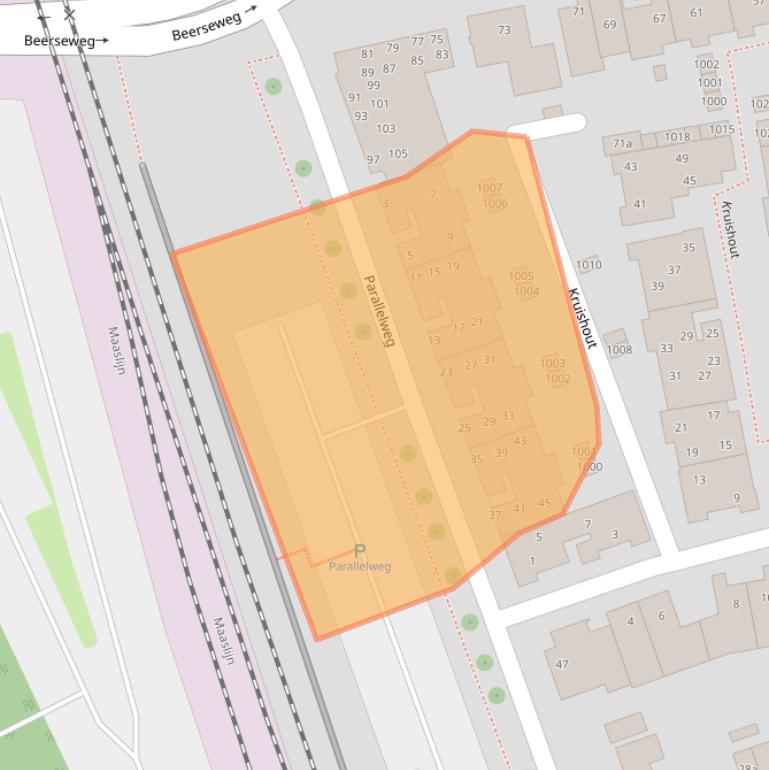 Kaart van postcodegebied 5431CA.