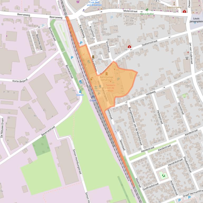 Kaart van postcodegebied 5431CE.