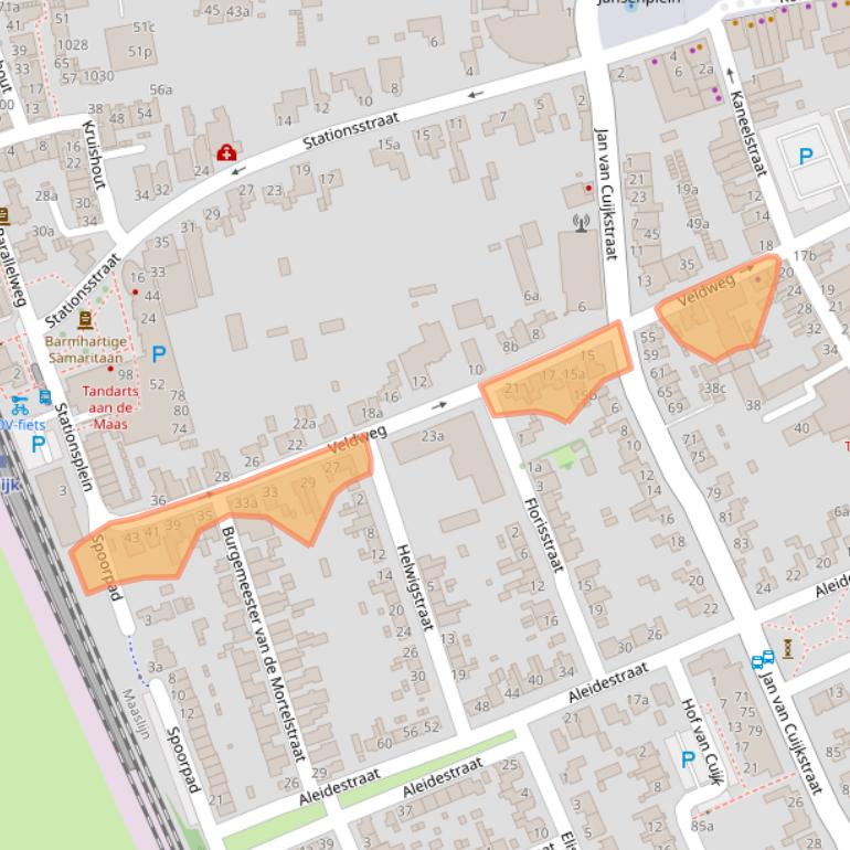 Kaart van postcodegebied 5431CH.