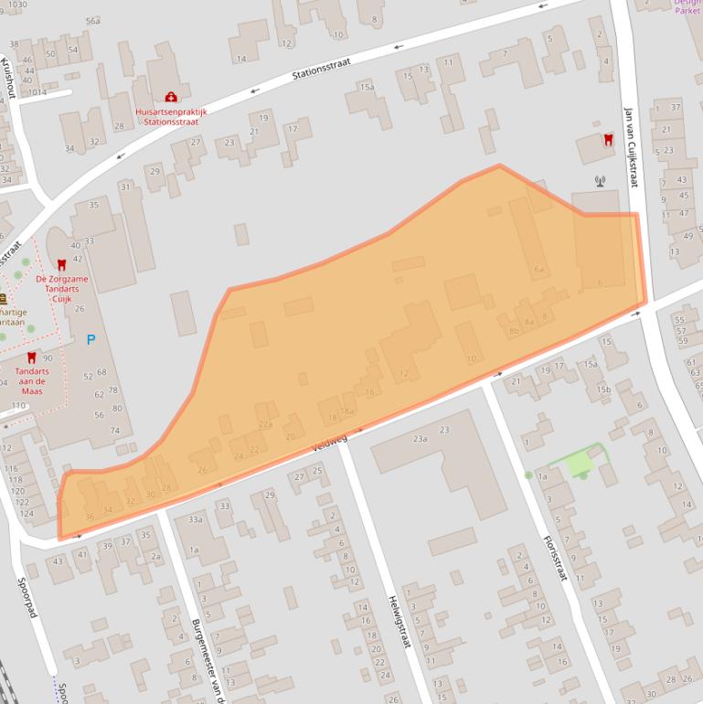 Kaart van postcodegebied 5431CJ.
