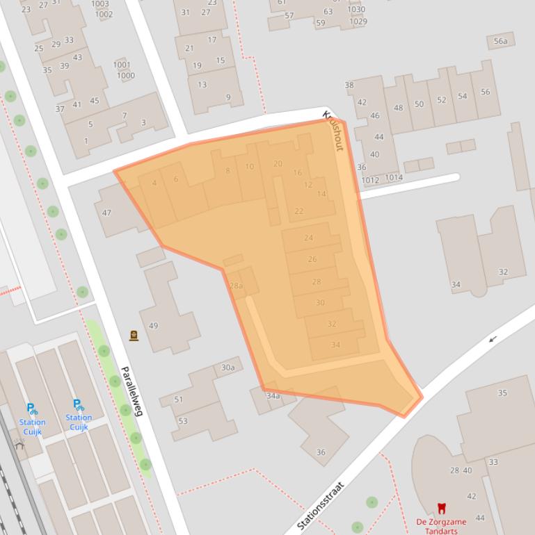 Kaart van postcodegebied 5431CR.