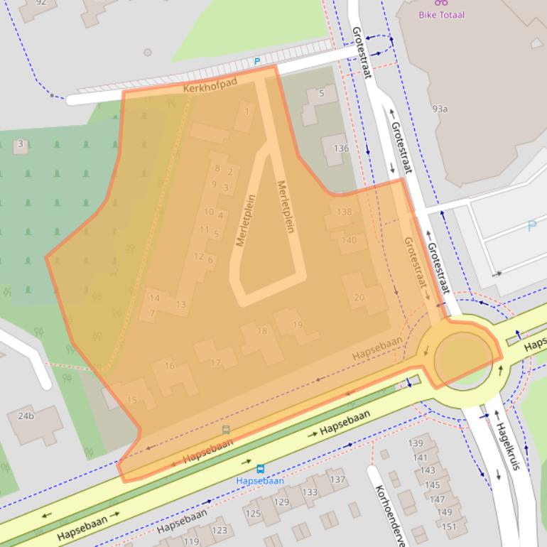 Kaart van postcodegebied 5431DA.
