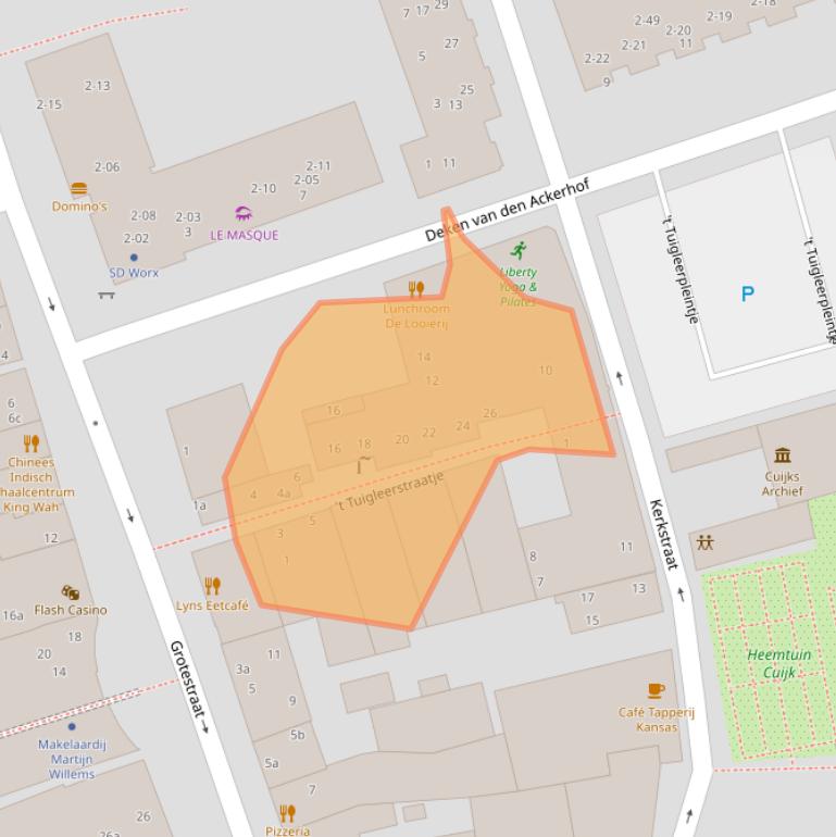 Kaart van postcodegebied 5431DB.