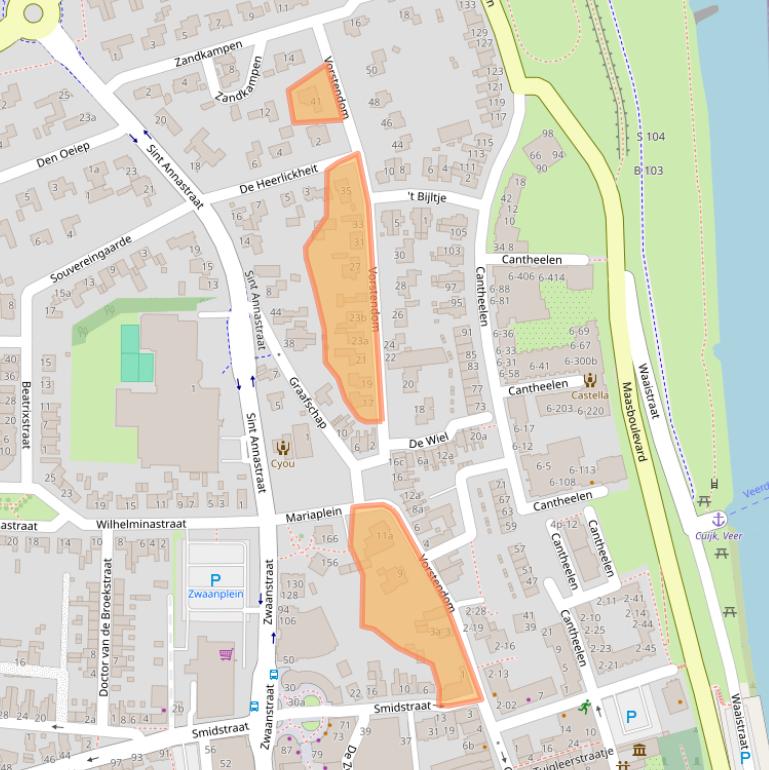 Kaart van postcodegebied 5431DC.