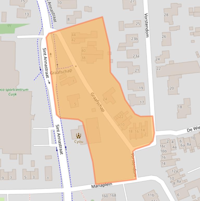 Kaart van postcodegebied 5431DE.