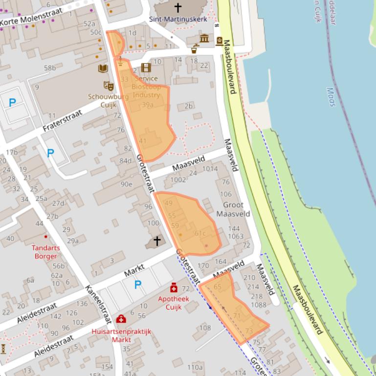 Kaart van postcodegebied 5431DH.