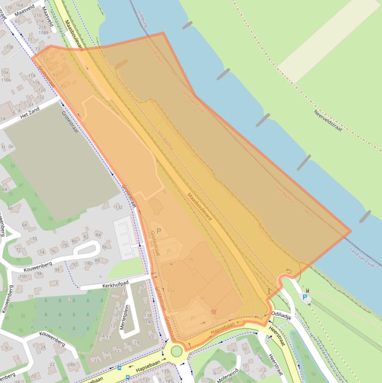 Kaart van postcodegebied 5431DJ.