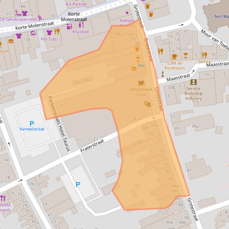 Kaart van postcodegebied 5431DL.