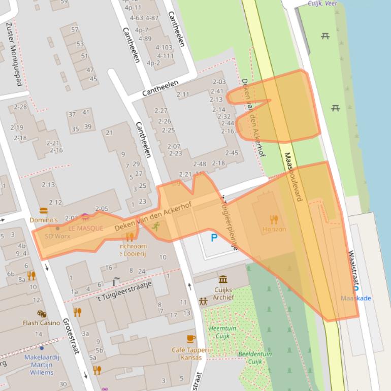 Kaart van postcodegebied 5431DP.