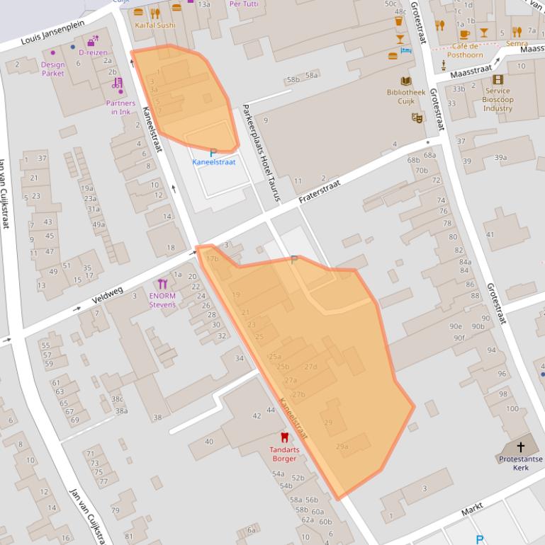 Kaart van postcodegebied 5431DV.