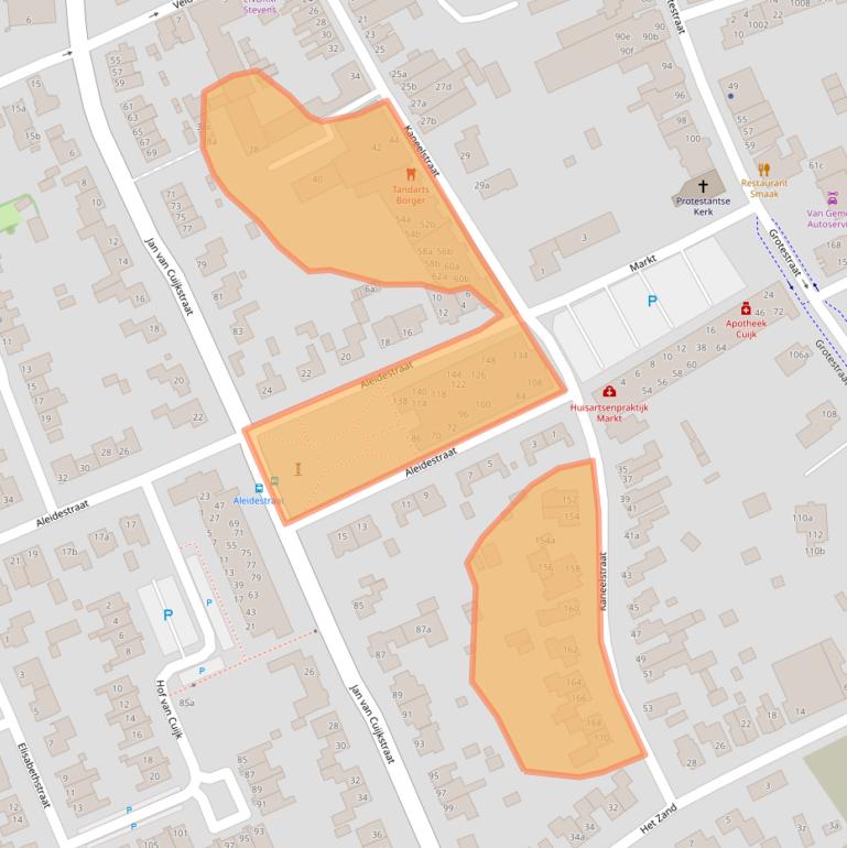Kaart van postcodegebied 5431DZ.