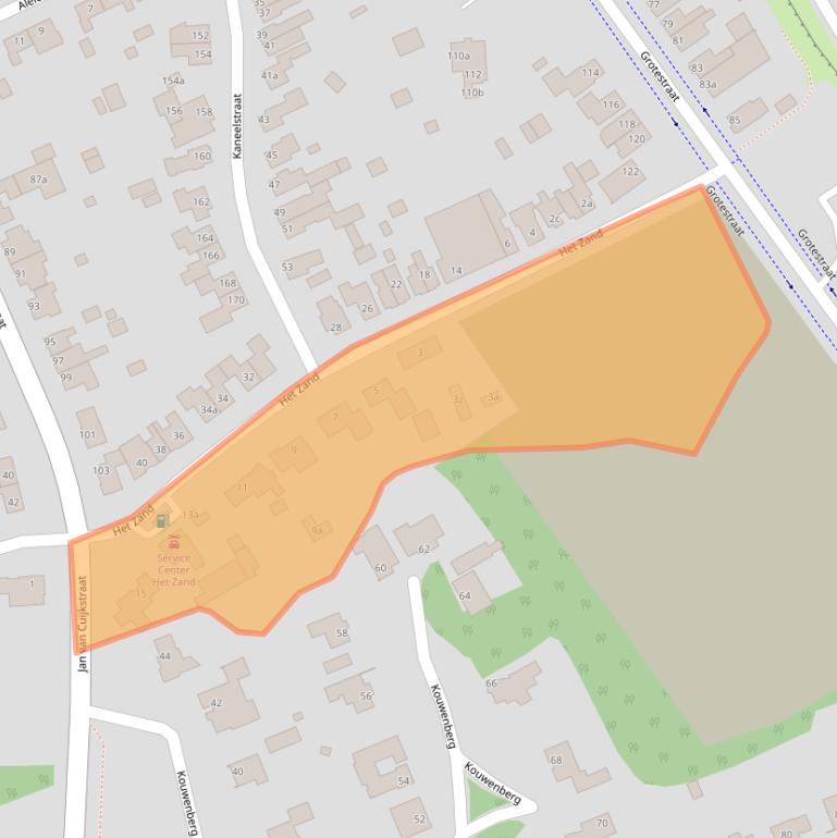 Kaart van postcodegebied 5431ED.