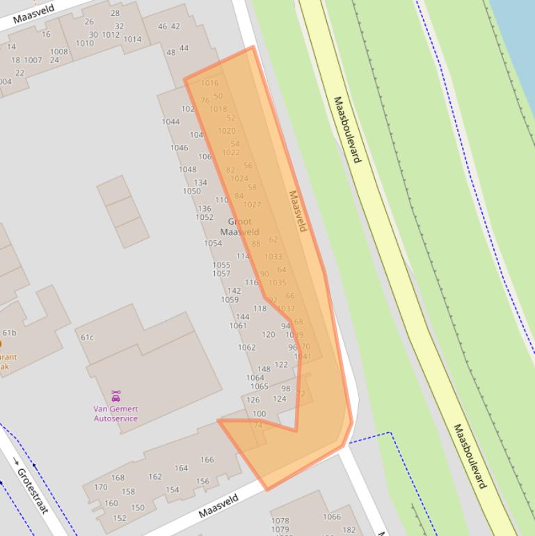 Kaart van postcodegebied 5431EH.