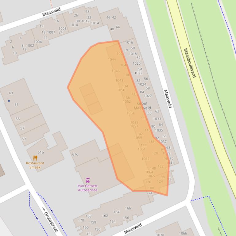 Kaart van postcodegebied 5431EJ.