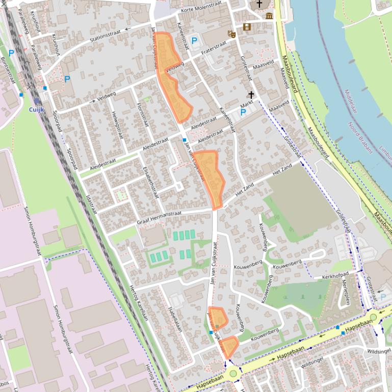 Kaart van postcodegebied 5431GA.