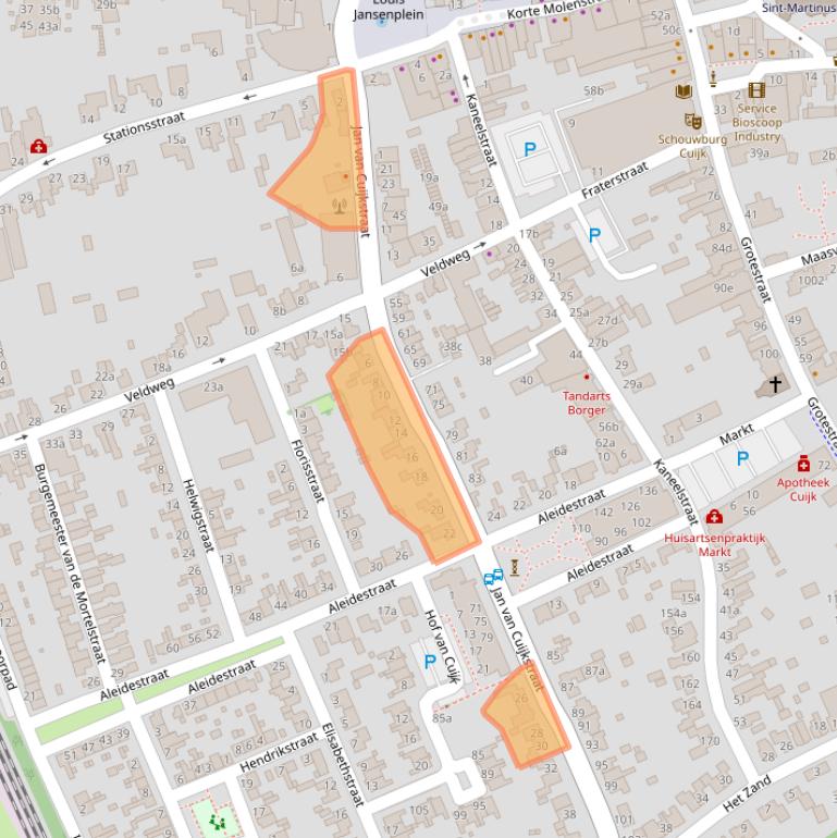 Kaart van postcodegebied 5431GB.