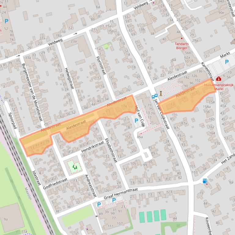 Kaart van postcodegebied 5431GD.