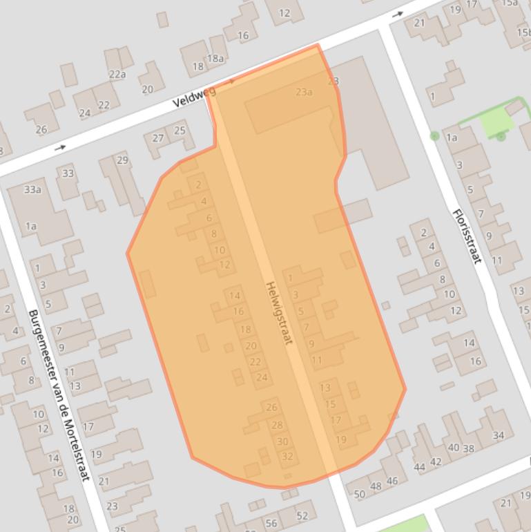 Kaart van postcodegebied 5431GH.