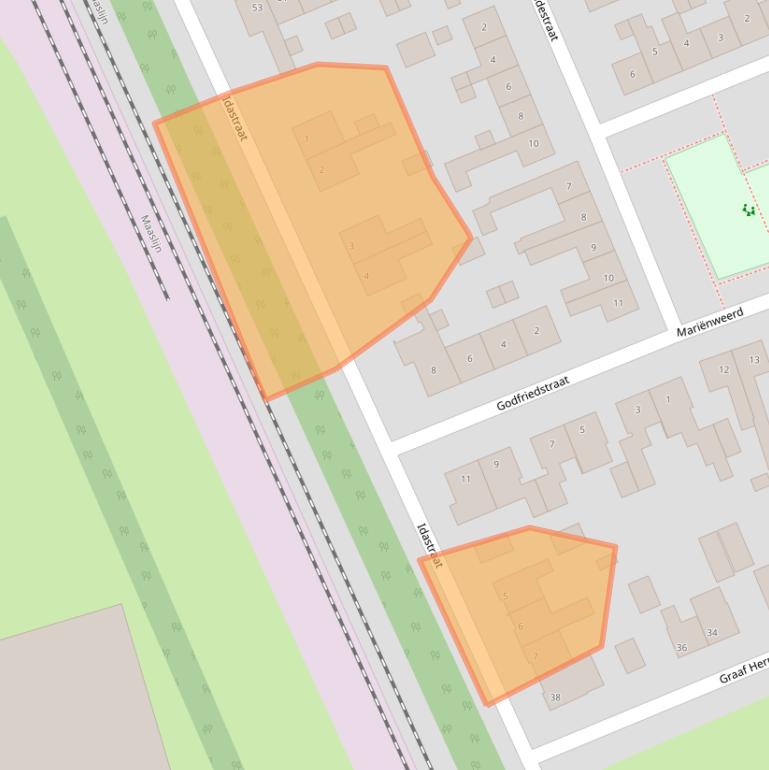 Kaart van postcodegebied 5431GJ.