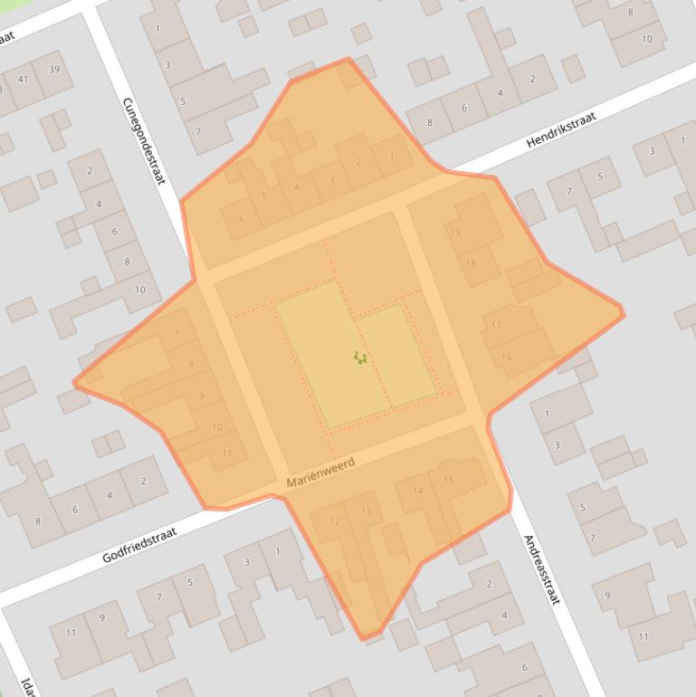 Kaart van postcodegebied 5431GL.