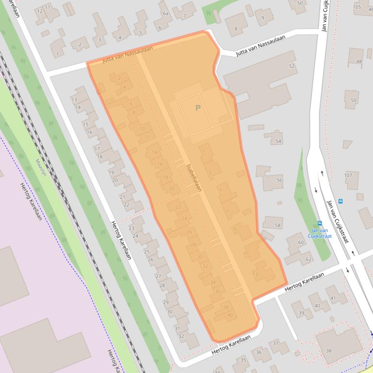 Kaart van postcodegebied 5431GW.