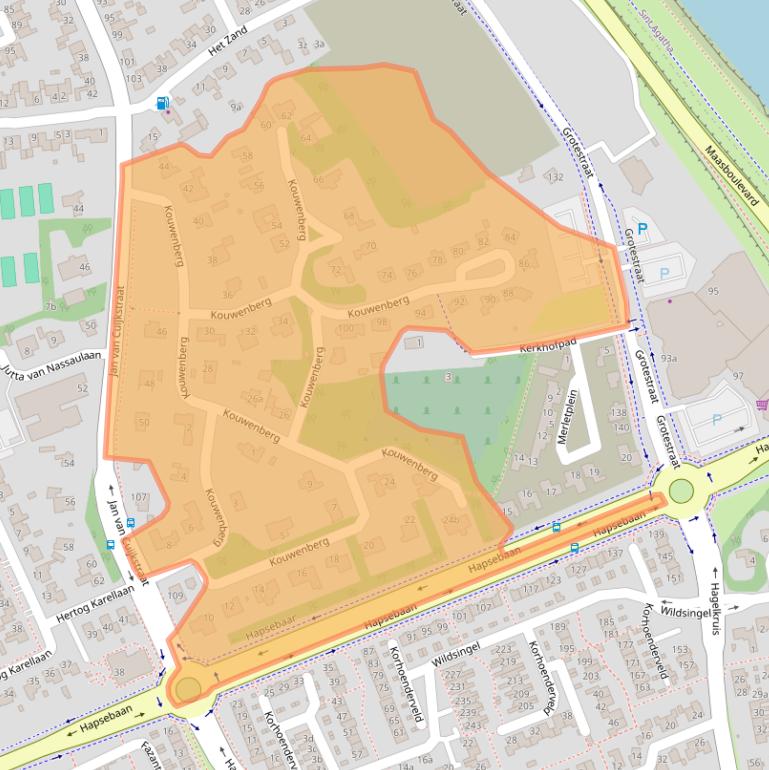 Kaart van postcodegebied 5431GZ.