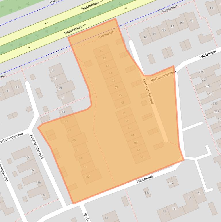 Kaart van postcodegebied 5431HB.