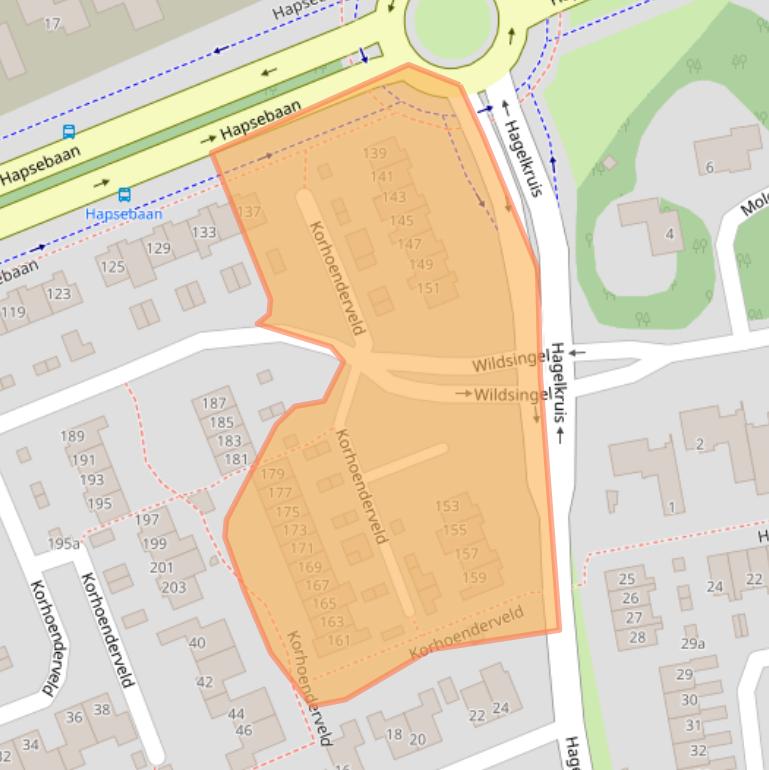 Kaart van postcodegebied 5431HD.