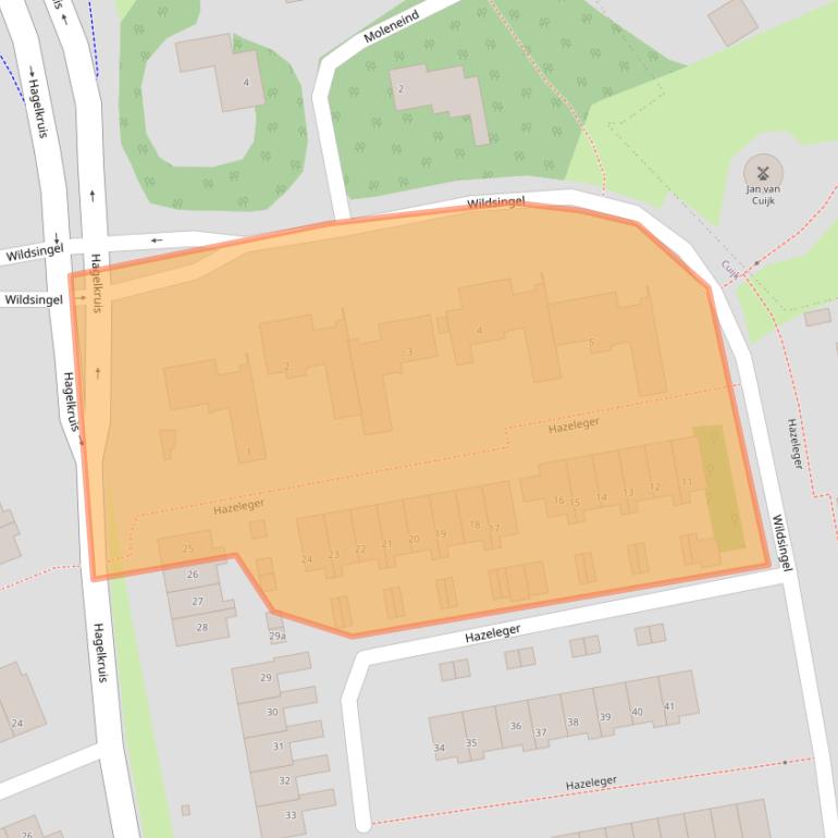Kaart van postcodegebied 5431HJ.