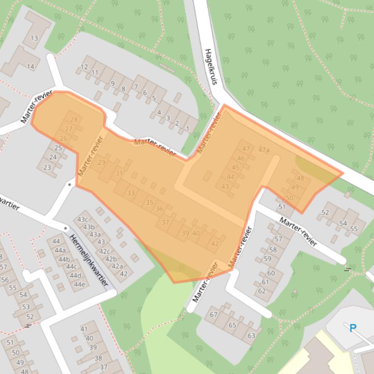 Kaart van postcodegebied 5431KE.