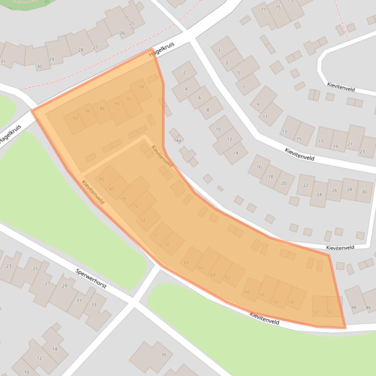 Kaart van postcodegebied 5431KV.