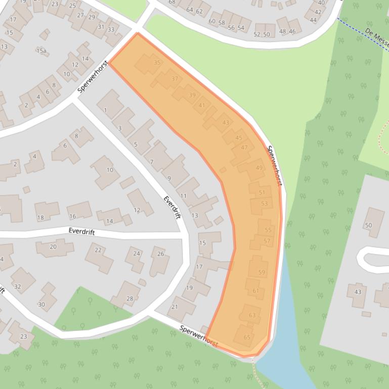 Kaart van postcodegebied 5431KX.