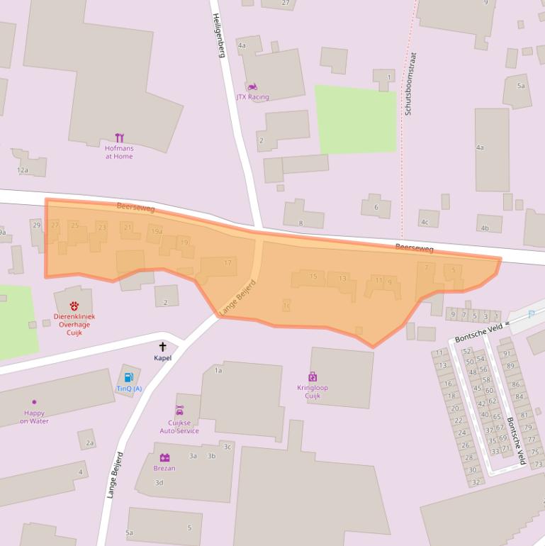 Kaart van postcodegebied 5431LA.