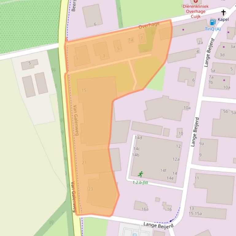 Kaart van postcodegebied 5431LG.